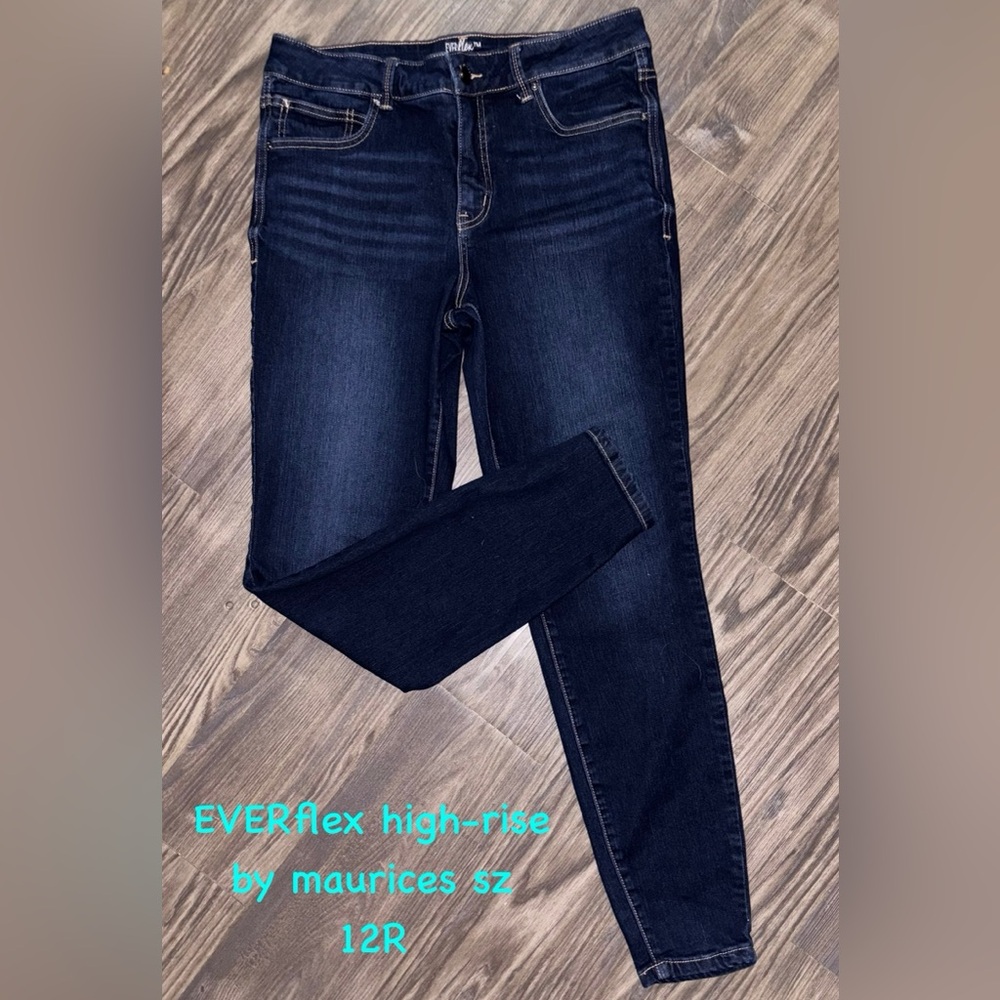 Maurices High Rise Dark Blue Jeans